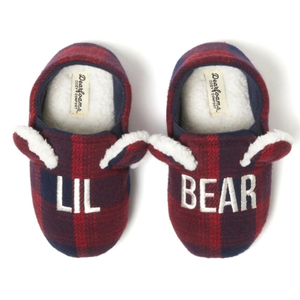 Dearfoams Cozy Comfort Kids Little Bear Classic Slippers Siz e 5/6